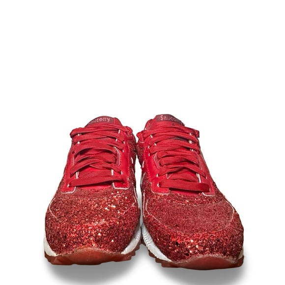 Saucony red glitter shadow 5000 women’s size 6 - Picture 3 of 6